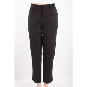 People Like Frank Womens Pants Size 6 Black Linen Straight Fit NWT